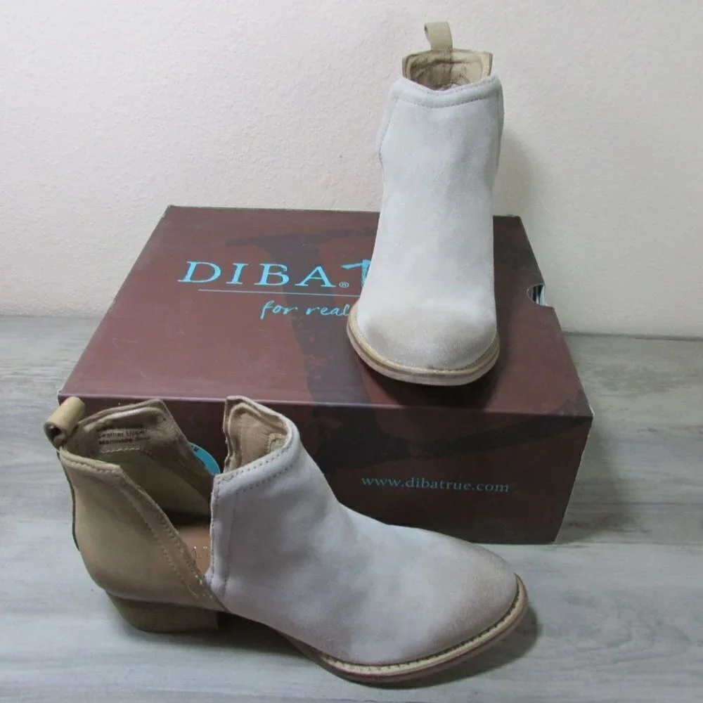 Diba True Women's Stop by Almond Toe Pull on Booties - Sand/Cognac 54620